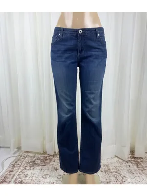 Women's Adriano Goldschmied The Angelina Petite Boot Cut Denim Jeans Size 32R thumbnail 3