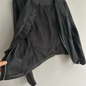 Kaari Blue Black Motorcycle Biker Style Jacket Womens Medium thumbnail 2