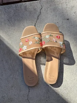 A new day Women's Floral Mesh Slide Sandals thumbnail 2