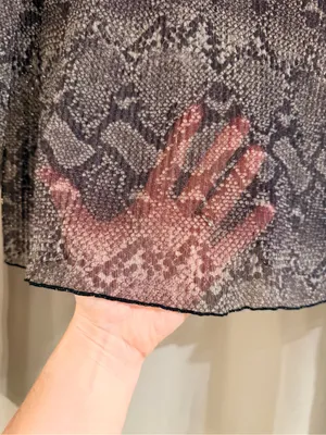 Meraki Sheer Snake-Print Long Sleeve Top thumbnail 2