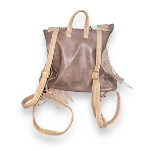 Bohemian Faux Leather & Tassels Beaded Backpack thumbnail 2