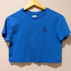 Calvin Klein Vintage Crop Top Lounge Casual Streetwear Athleisure Relax Comfy thumbnail 1