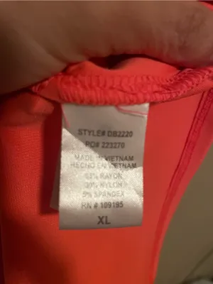 Love J Neon Coral Pink Dress XL Bright Summer Stretch Casual Boutique thumbnail 4