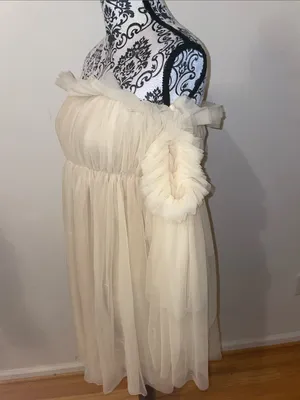 SHEIN Off-Shoulder Ruffle Chiffon Mini Dress Size Small thumbnail 5