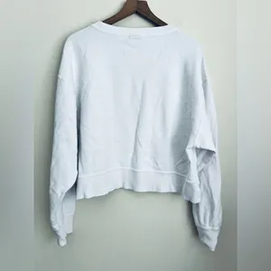 Chicka-d washed pink Nashville Boots White Cropped Corded Graphic Sweatshirt XL thumbnail 3