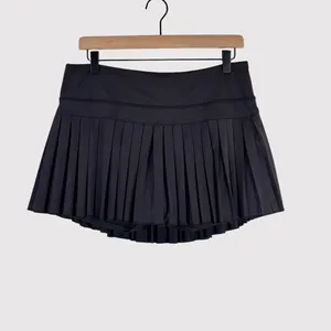 Gold Hinge Womens Skort Black Pleated Mini Tennis Skirt Lined High Waist XL thumbnail 2