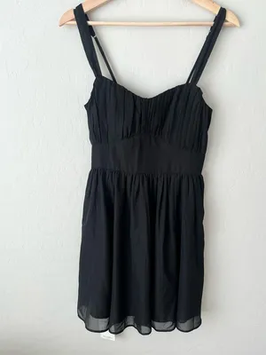 Abercrombie & Fitch Ruched Chiffon Mini Dress with pockets NEW small thumbnail 6