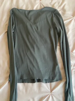 SheIn Gray Henley Top thumbnail 4