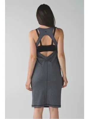 Lululemon Go For It Dress Gray Knee Length Active Dress Casual Tank Dress thumbnail 3