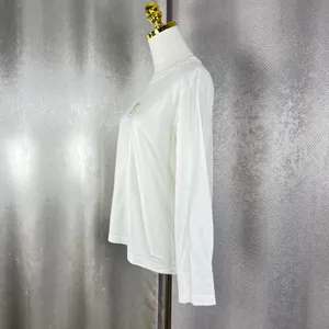 Life is Good Womens White Cotton Long Sleeve Holiday Dog Graphic Tee Shirt S thumbnail 3