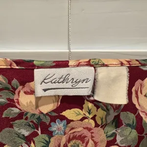 Kathryn Floral Satin Burgundy Mini‎ Slip Dress vintage Lingerie Approx Sz s thumbnail 7