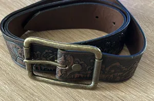 Textured western belt thumbnail 1