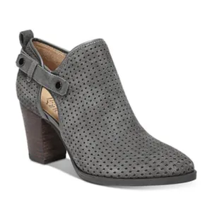 Franco Sarto Womens Olive Taupe Perforated‎ Suede Side Cutout Ankle Booties 6.5 thumbnail 2