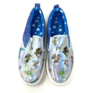 Ground Up size 10 Shoes Silver Disney Character Iridescent Slip On Sneakers‎ thumbnail 2