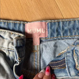 Show Me Your MuMu Light Blue Distressed Jean Shorts thumbnail 2