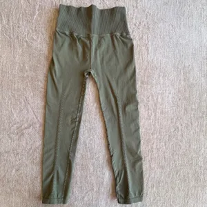 Free People Movement Good Karma Leggings Womens S/M‎ Sage Green High Rise Ribbed thumbnail 3