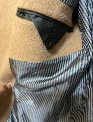 tan wool-blend Topcoat from Express size XS thumbnail 3
