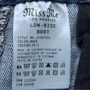 Miss Me Los Angeles Curvy Boot Cut Embellished Beaded Jeans Bling Size 27x29.5 thumbnail 14