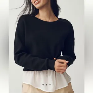 NWT Maeve The Gemini Twofer Pullover Sweater size‎ small thumbnail 2