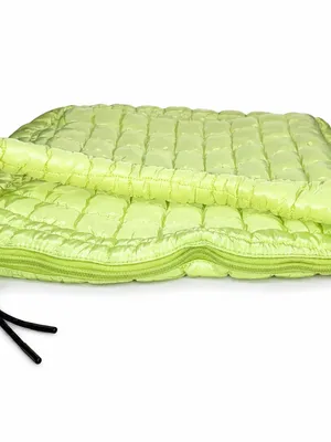 Katydid Oversized Quilted Hobo Tote Bag Lime Green Puffer NWOT thumbnail 6