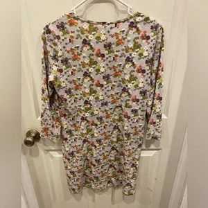 Boden Floral‎ Empire Waist Mini Dress Floral 3/4 Sleeve Slub Knit 8 Cottagecore thumbnail 5