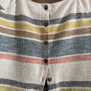 MADEWELL | Texture and Thread | Nubby Knit Striped Button down Boho Top | Medium thumbnail 3