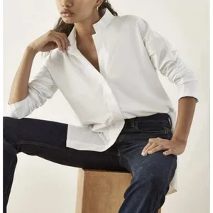 Aday Something Borrowed Boyfriend Tunic Shirt Minimalist Clean Girl Quiet Luxury thumbnail 1
