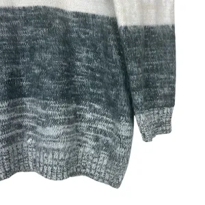 Universal Threads Colorblock Space Dye Knit Pullover Sweater Grey Cozy Size XS thumbnail 3