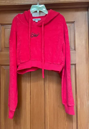 I.AM.GIA Red Crop Hoodie thumbnail 1