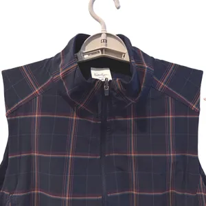 Walter Hagen Clubhouse Reversible Vest Dark Navy Plaid Golf Active Women Medium thumbnail 2