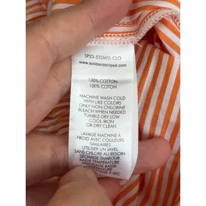 Solid & Striped The Oxford Pant Orange White Ombre Stripe Cotton XL NEW thumbnail 6