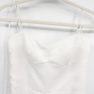 Amanda Uprichard Womens Champagne Satin Trim Bridal Elegant Jumpsuit Size‎ S thumbnail 4