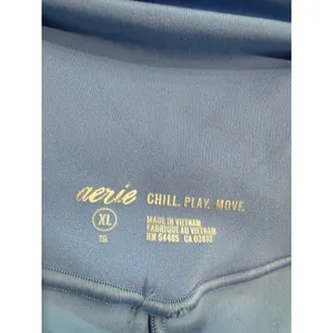 Aerie Chill Play‎ Move Leggings Womens XL Blue Colorblock High Waist Activewear thumbnail 4