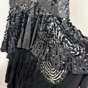 Mandalay Women’s Sleeveless Sequin Hi Low Formal Gown Dress Black Size 6 NWT thumbnail 4