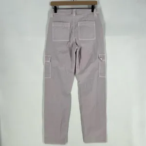 American Eagle Stretch Cargo Straight Pant Lilac Ice‎ High Rise Utility 4 Long thumbnail 8