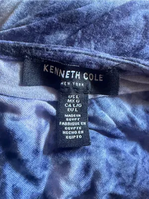 Kenneth Cole Blue Blouse Size L thumbnail 3