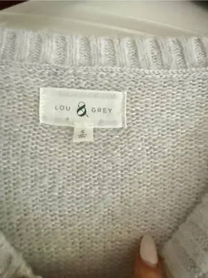 Lou & Grey Light Gray Crewneck Sweater thumbnail 3