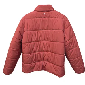 Zella Womens Rust Orange Quilted‎ Puffer Jacket Full Zip Size XL thumbnail 3
