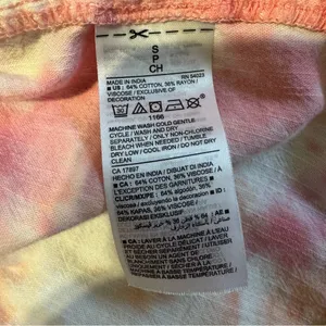 Old Navy Women Pink & White‎ Smocked Tiered Relaxed Fit Maxi Dress Size S thumbnail 8