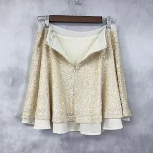 JOA Sequin Mini Skirt Women Medium Champagne Party Disco Going Out Showgirl Glam thumbnail 7