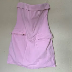 House of CB Naia Pink Strapless Mini Dress Flap Pocket‎ Bodycon L thumbnail 4