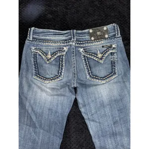 Miss Me Womens Bootcut Jeans Medium Wash Embroidered Studded Mid Rise Sz 29 thumbnail 9