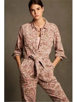 Anthropologie Paisley Utility Jumpsuit XS thumbnail 4