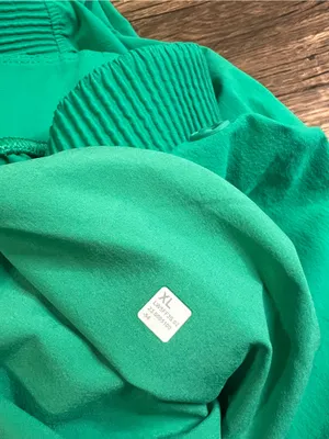 Lululemon Stretch Woven Wide Leg High Rise Pant Kelly Green XL Slit Hem thumbnail 3
