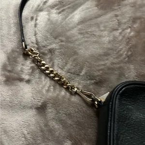 Michael Kors Black Leather Crossbody with Gold Chain and Tassel thumbnail 12