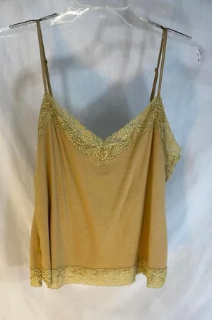 Apostrophe Petite (14-16) Y2k gold camisole with lace trim. thumbnail 1