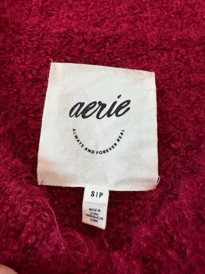 Aerie Red Sweater Oversized thumbnail 2