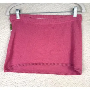 FP Beach Tube Top Womens Large Pink Striped Knit Beach‎ Stretch Casual Vacation thumbnail 2