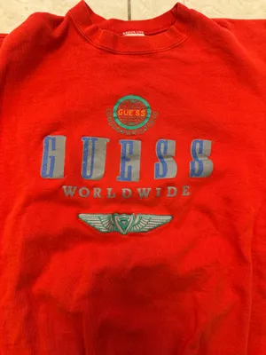 GUESS vintage red crewneck sweatshirt thumbnail 3