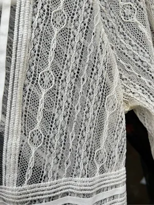 Hello Molly Duckworth White Sheer Lace Bodysuit S $69 thumbnail 3